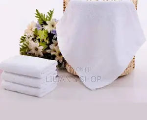 5pcs White Pure Cotton Soft Small Towels