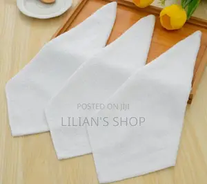 5pcs White Pure Cotton Soft Small Towels