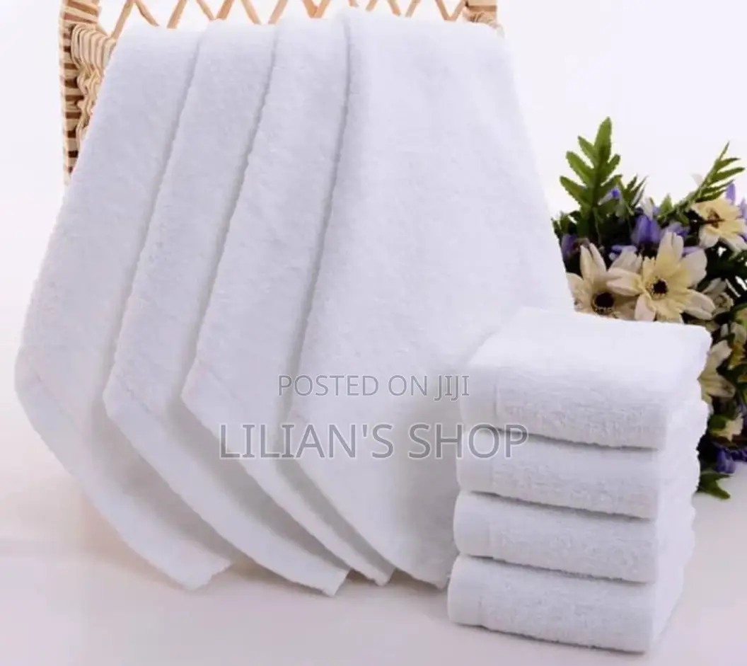 5pcs White Pure Cotton Soft Small Towels