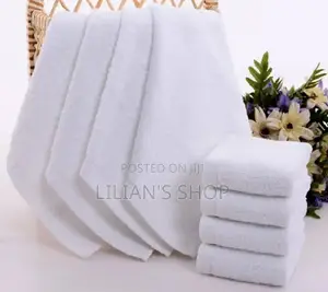 5pcs White Pure Cotton Soft Small Towels