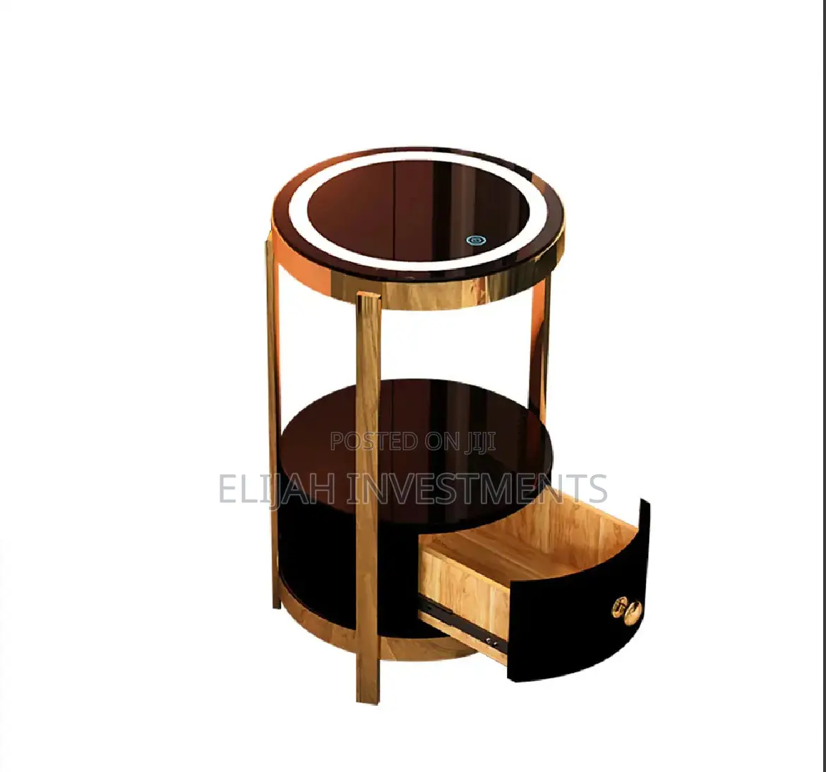 End Table LED Floor Lamp With Wireless Charging Station