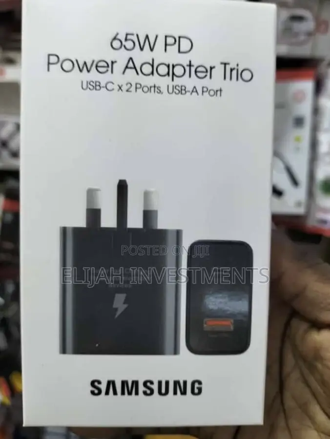 65w PD Power Adapter Trio USB-C X 2 Ports, USB a Port