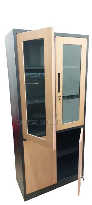 Genuine Half Glass Filing Cabinet/ Office Steel Cabinet
