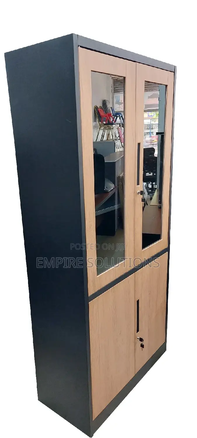 Genuine Half Glass Filing Cabinet/ Office Steel Cabinet