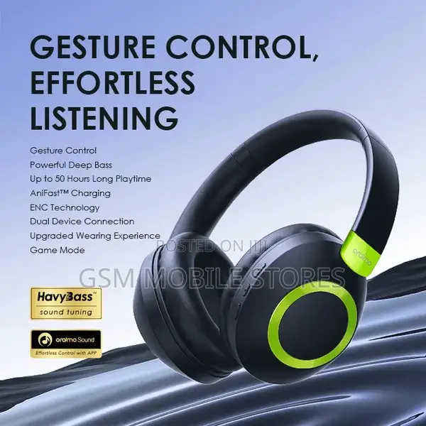 Oraimo Boompop2s ENC Over-Ear Smart Wireless Headphones