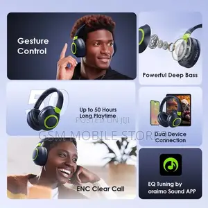 Oraimo Boompop2s ENC Over-Ear Smart Wireless Headphones