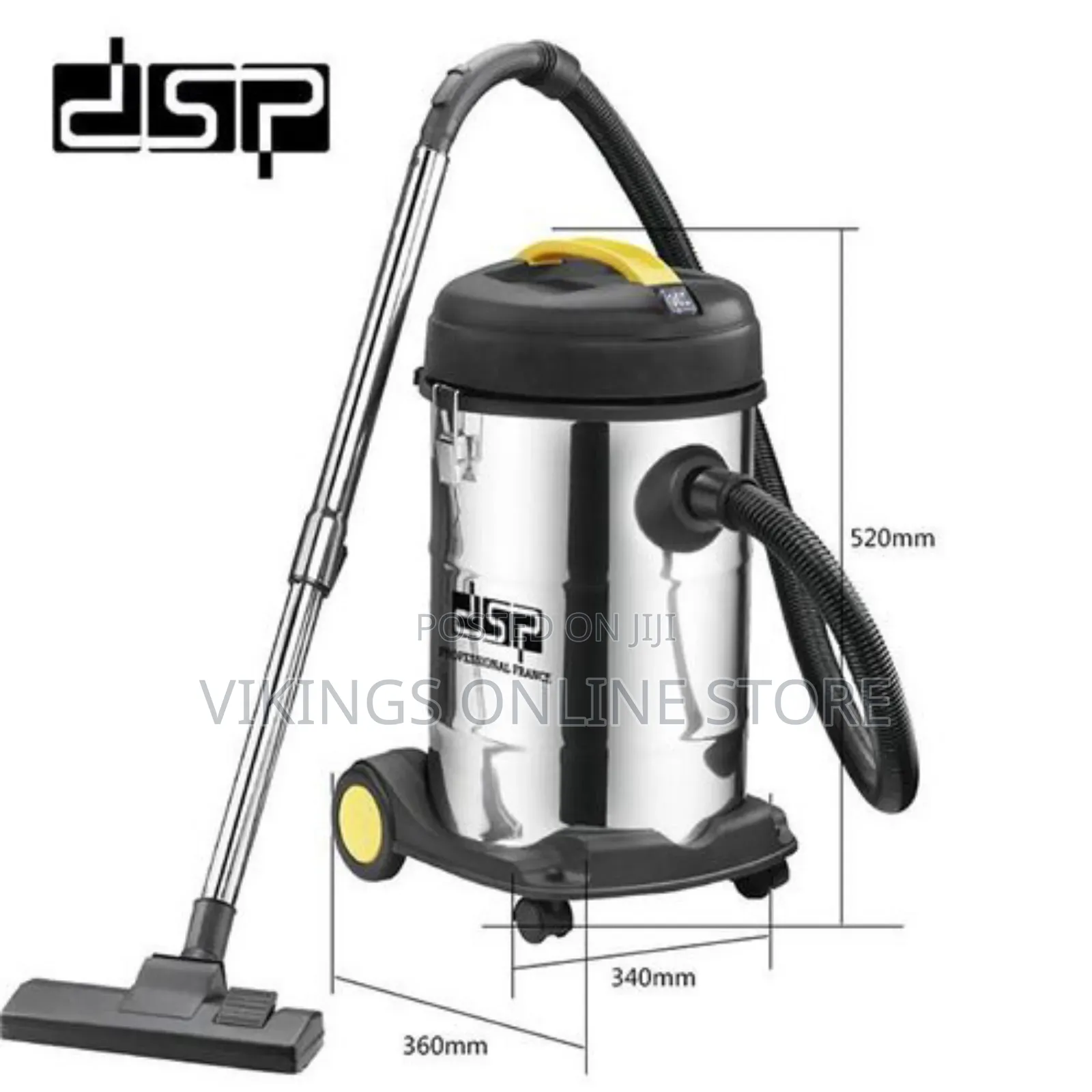 DSP 25L High Suction Wet and Dry Vacuum Cleaner-Silver