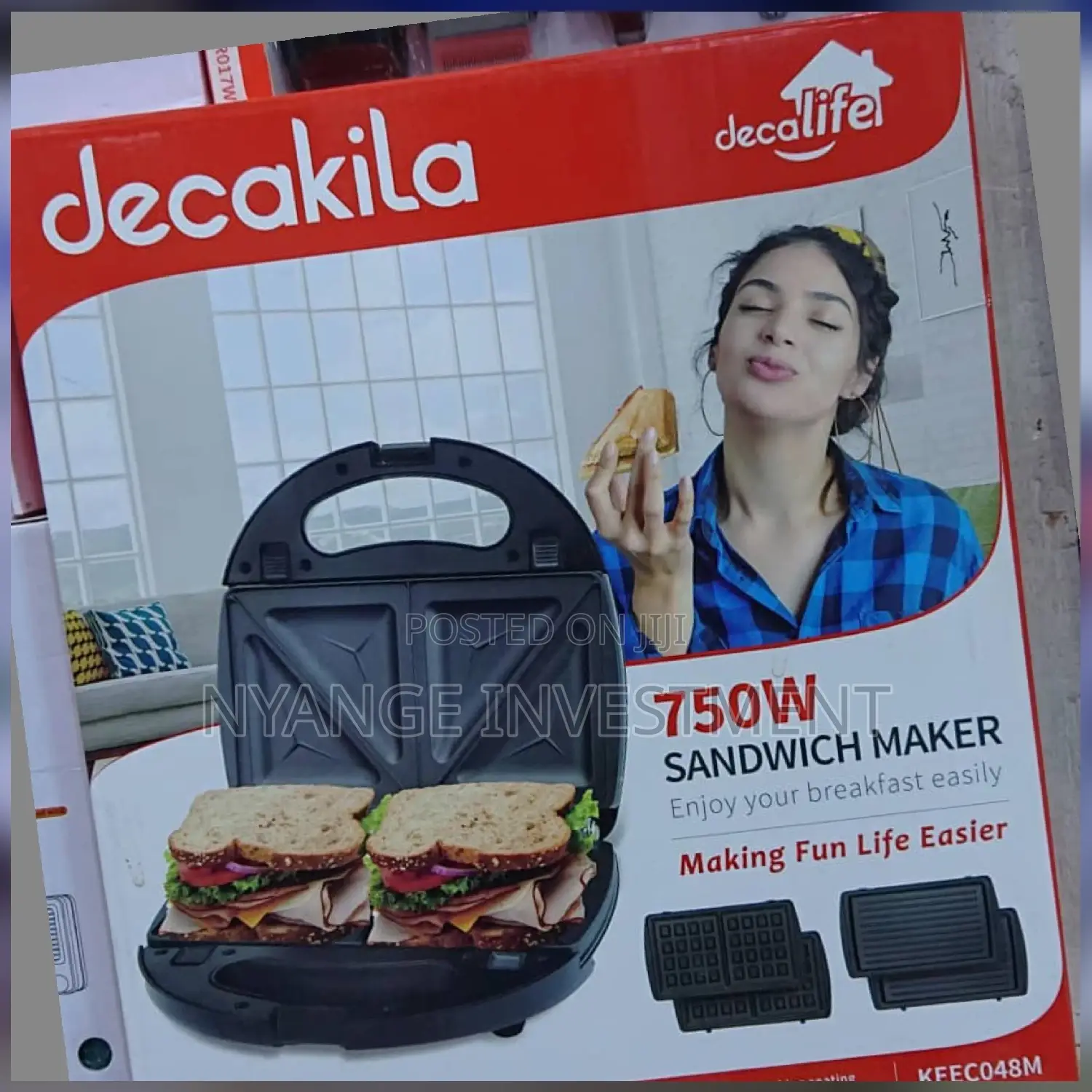 Sandwich Maker. Decakila 3 in 1 Sandwich Maker