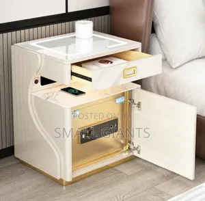 Smart Bedside Cabinet With Safe Box and Wireless Charging