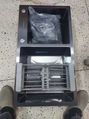 Heavy Duty Kitchen Sink for Worktop(Black) Double Bowls