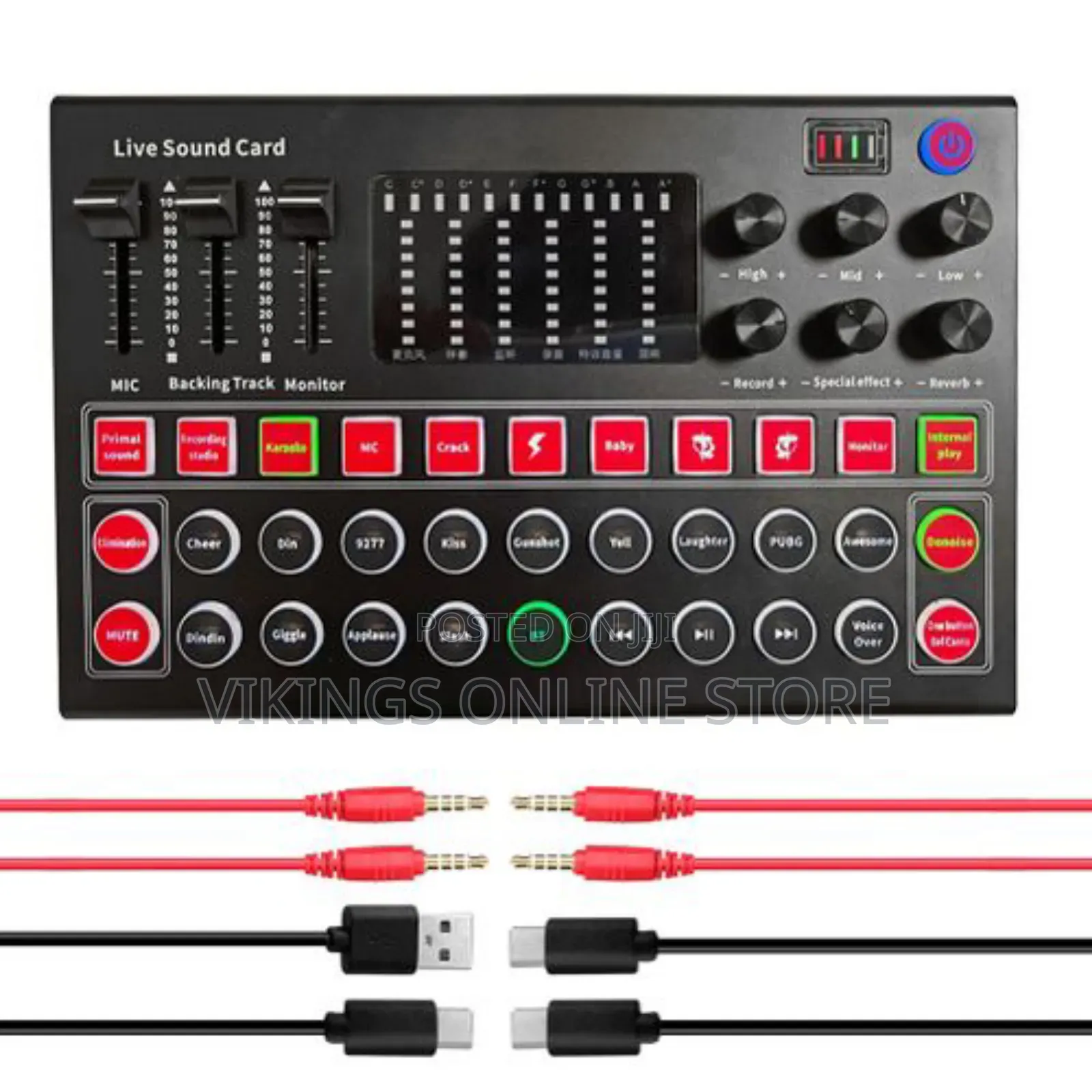 M9 Audio Interface Sound Card Live Voice Mixer External USB