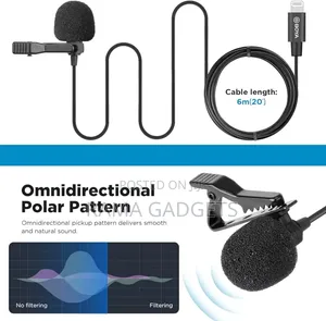 BOYA by-M2 Lavalier Microphone for iPhone(19.6ft),iPhone