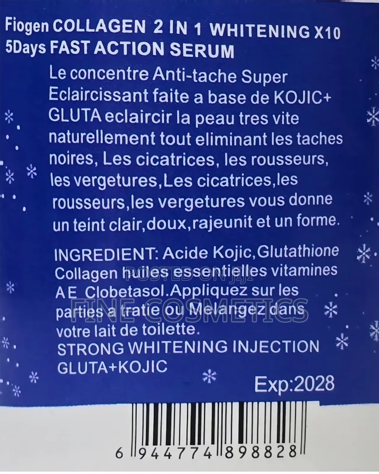 Frozen Collagen Serum | 2in1 Gluta Fast Action Whitening.