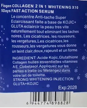 Frozen Collagen Serum | 2in1 Gluta Fast Action Whitening.