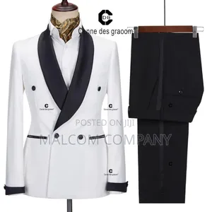 Photo - White Double Breast Wedding Suits for Men