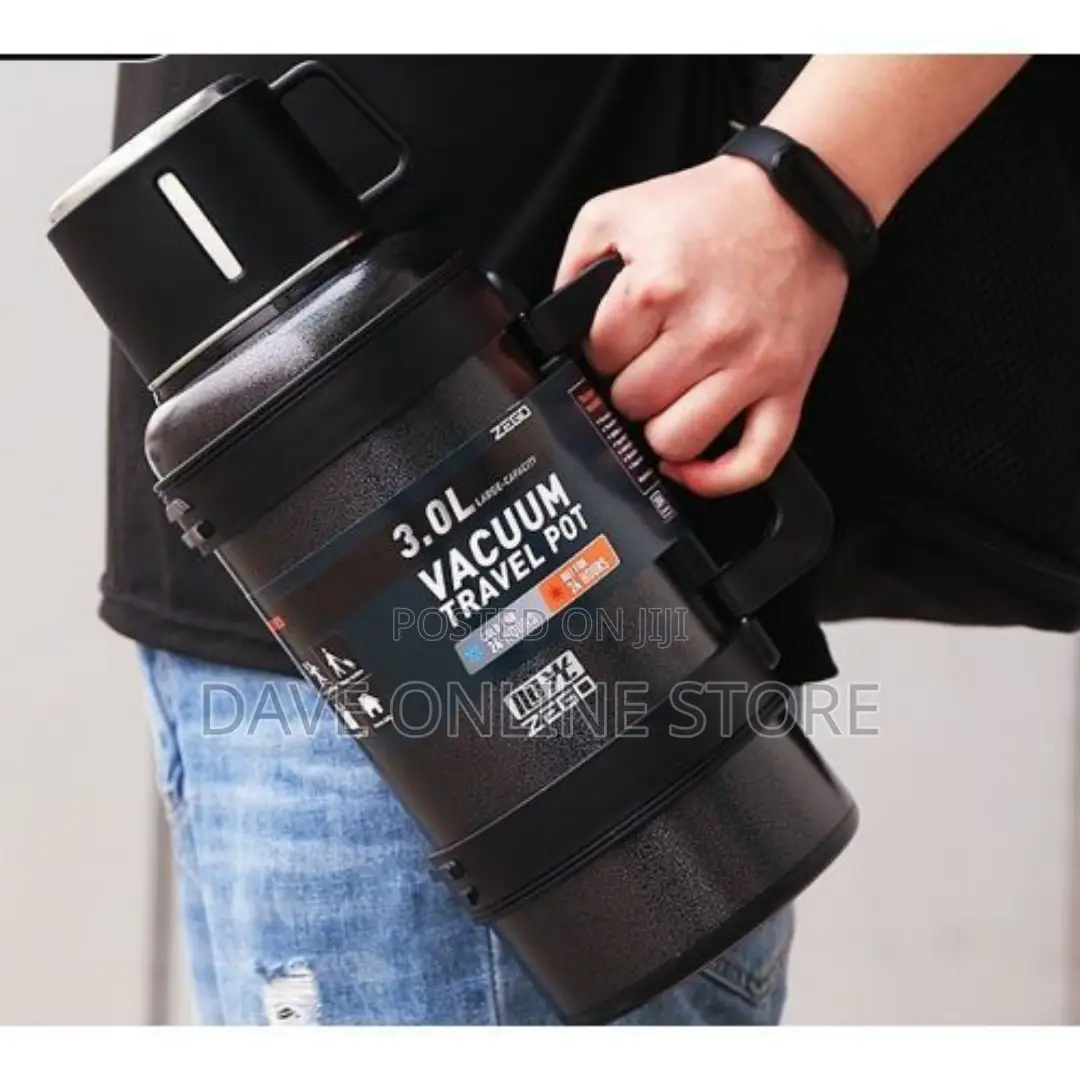 Zego Hot Cold Stainless Steel Insulated 3L,72 Hour - Black
