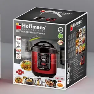Hoffmans 6.5L 14 in 1 Electric Pressure Cooker - Red, Silver