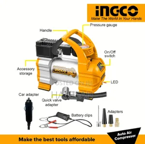 Photo - Ingco Auto Air Compressor Car Tire Inflator 10A 140PSI