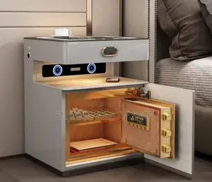 Smart Bedside Table Hidden Safe Password Fingerprint Lock