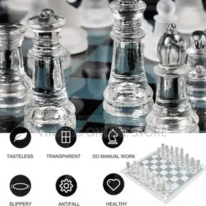 Traditional Glass Frosted Chess Boards Set Glass Board