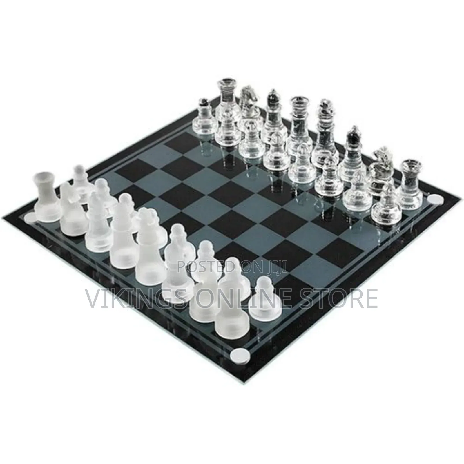 Traditional Glass Frosted Chess Boards Set Glass Board