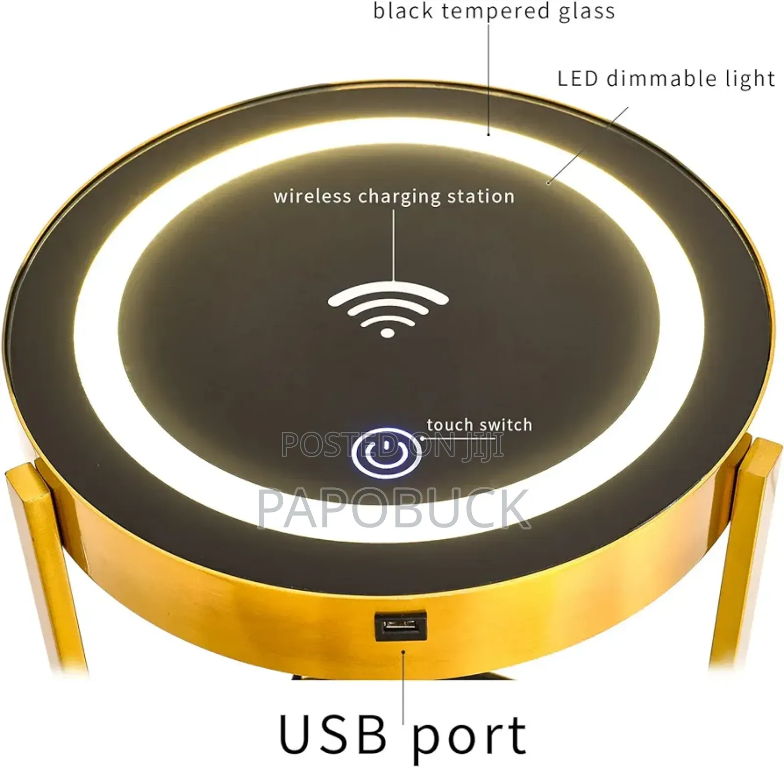 Multifunctional Side Table With Wireless Charging