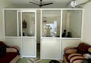 Office Partitioning With a Sliding Door
