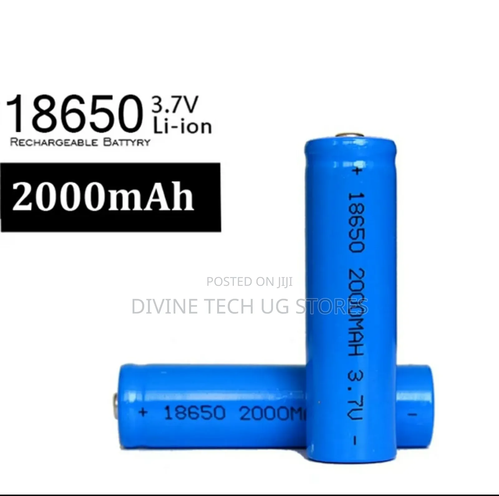 18650 3.7 Li-Ion Rechargeable Battery-2000mah (Apair)