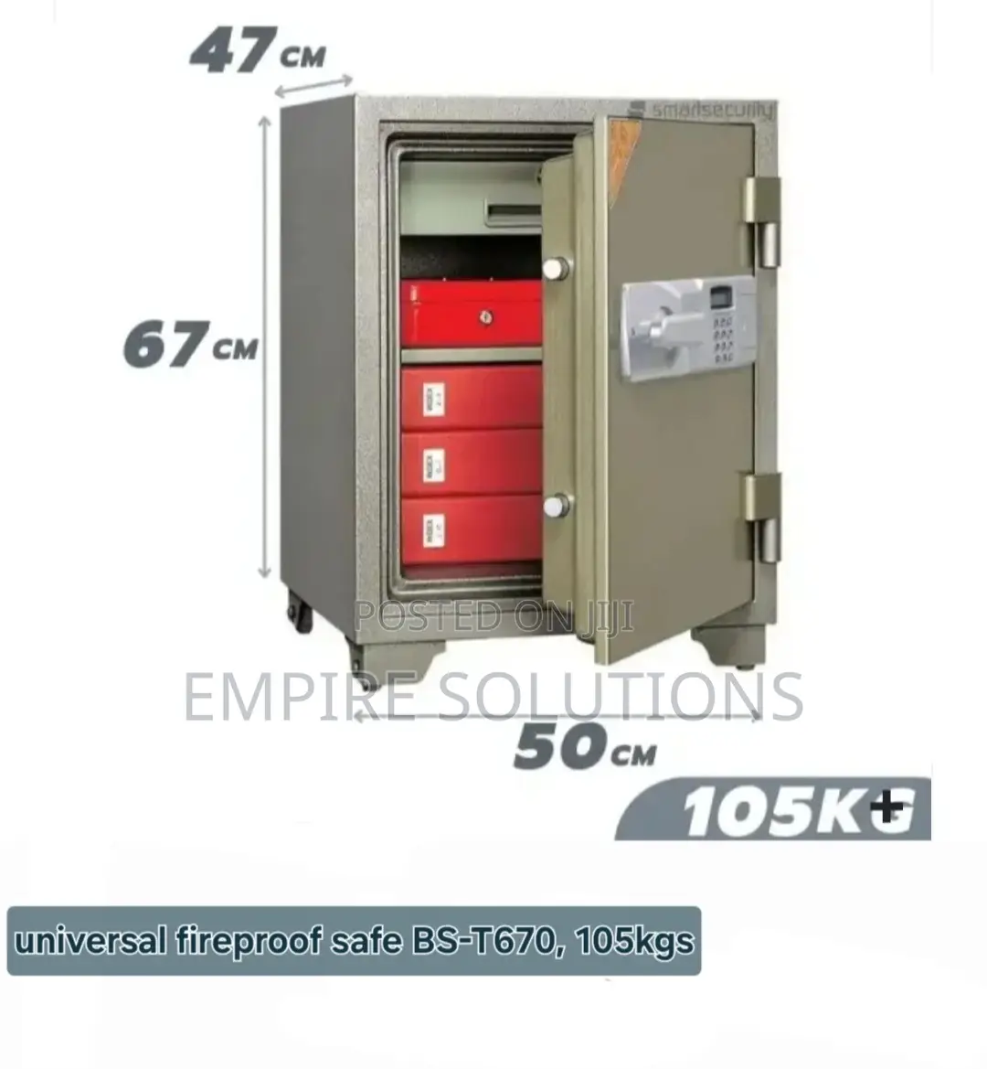 Universal Fireproof Genuine Safe Bs-t670 105kgs