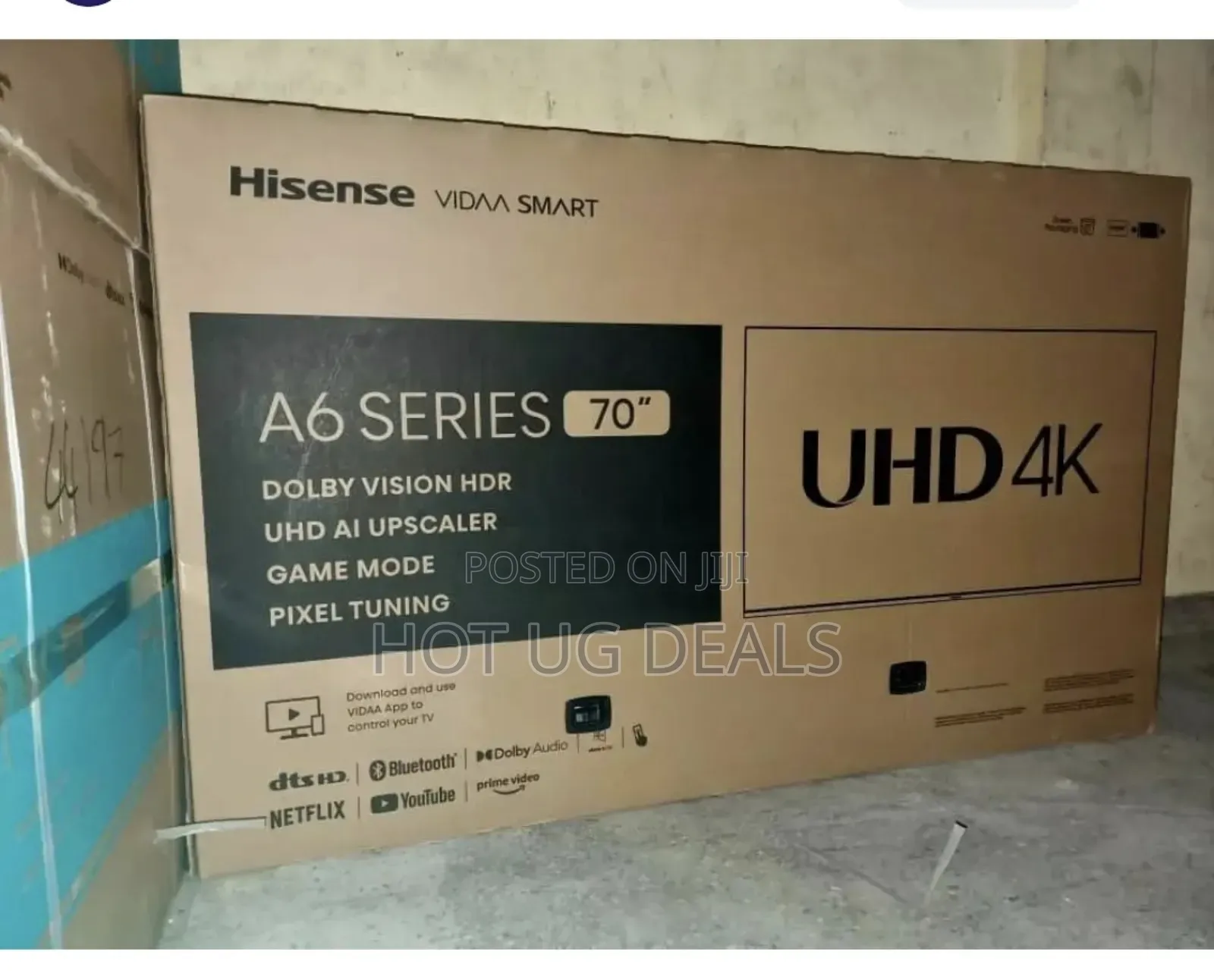 Hisense 70inch Uhd Smart Vidaa Tv, Bluetooth, Wifi, Usb