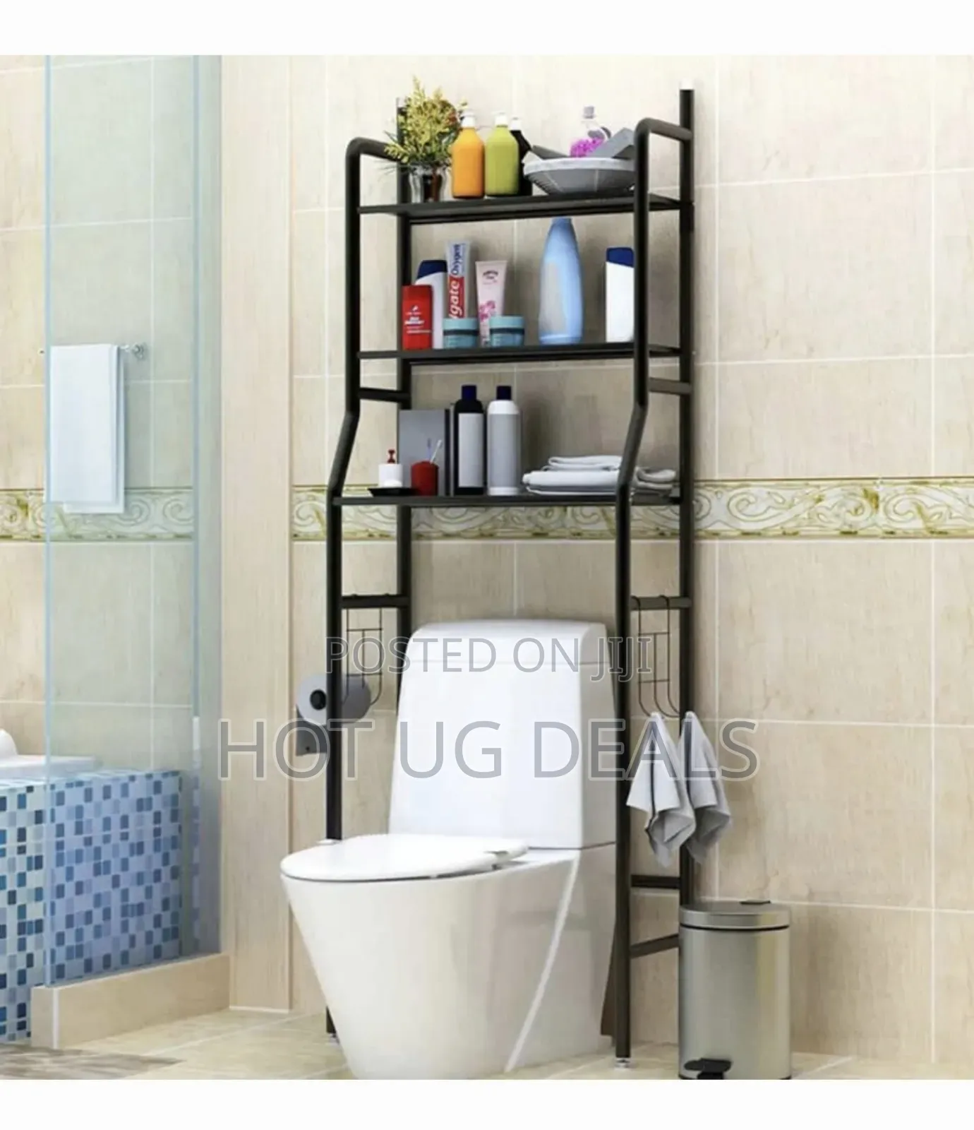 Multifunctional Toilet/Bathroom Organizer - Black