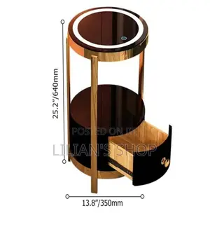 End Table LED Floor Lamp With Wireless Charging Station