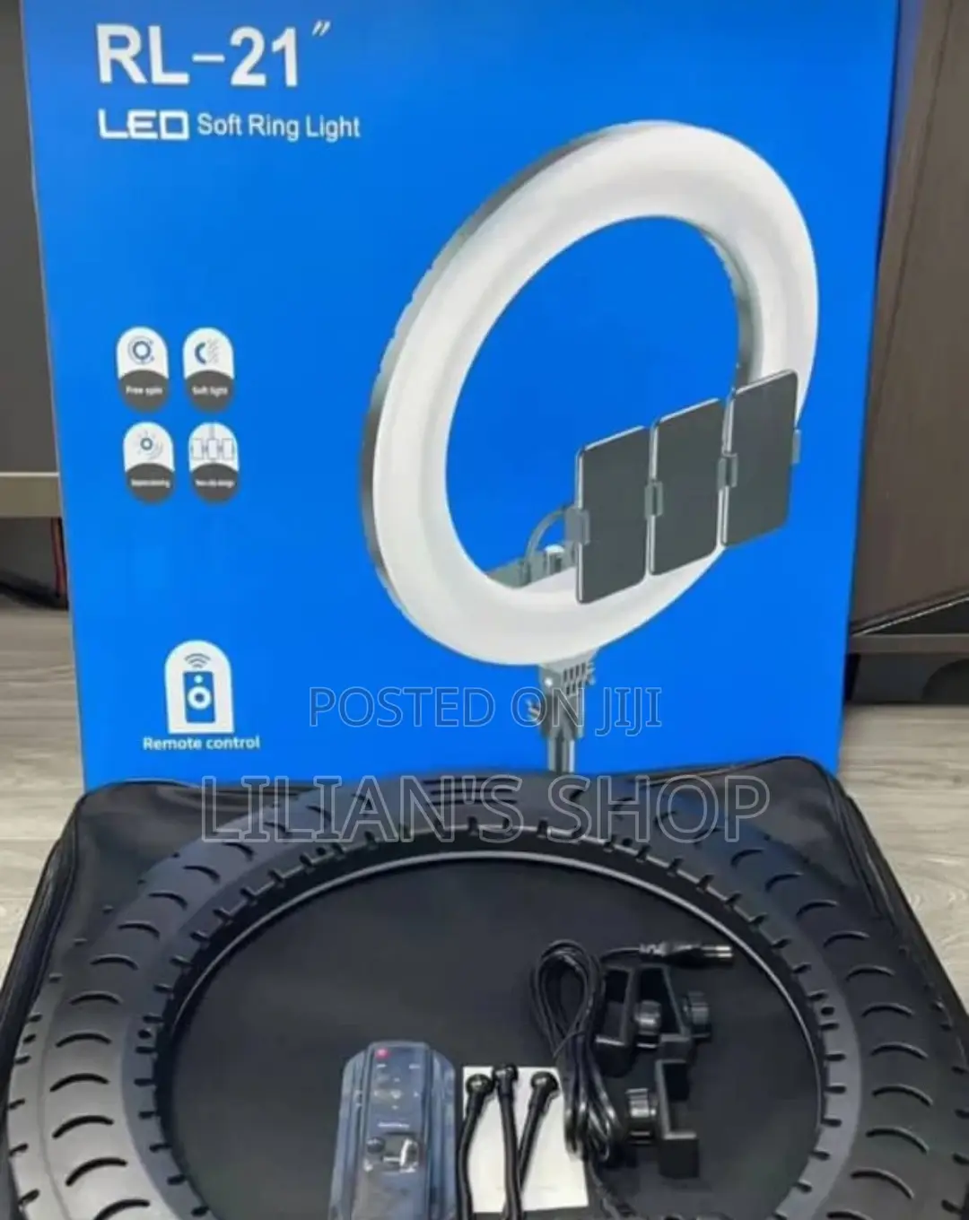 21-Inch Selfie Ringlight With 3 Phone Holders
