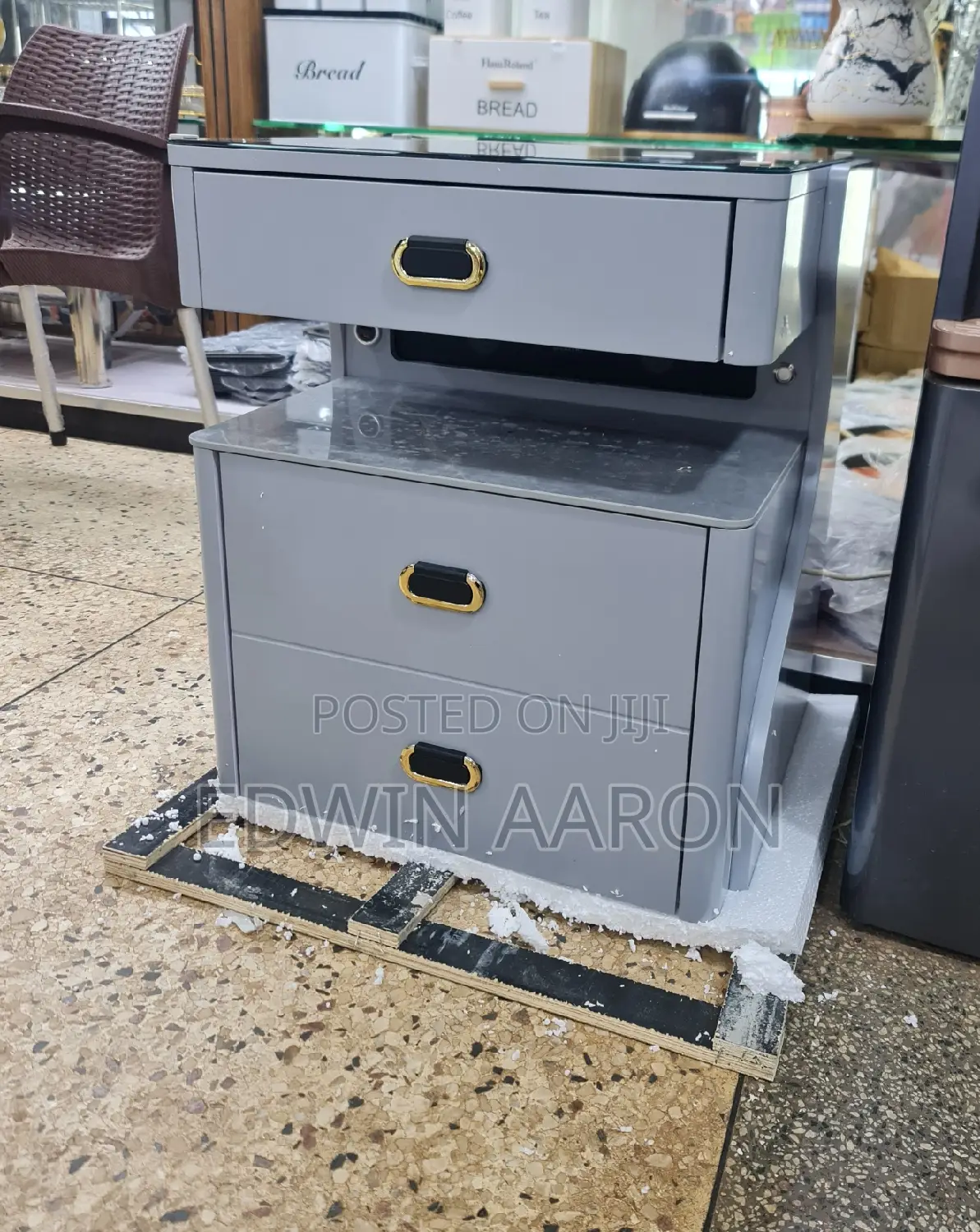 Smart Bedside Table With and Inbuilt Safe and Speakers