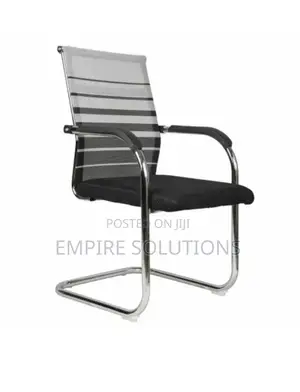 Simple Vistors Chair Mesh With White Stripes