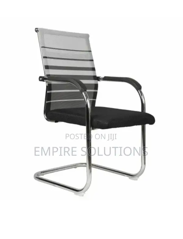 Simple Vistors Chair Mesh With White Stripes