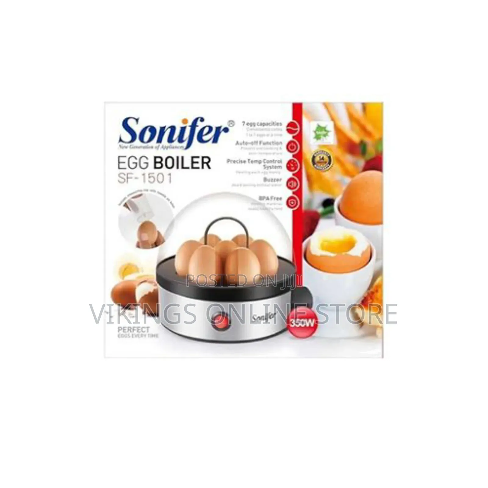 Sonifer Egg Boiler 7 Eggs Capacity Silver