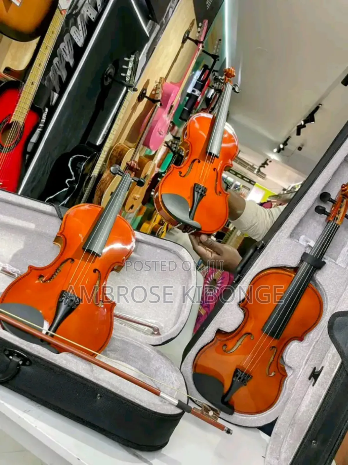 Classic Quality Solid Body 4/4 Acoustic Violin Full Package.