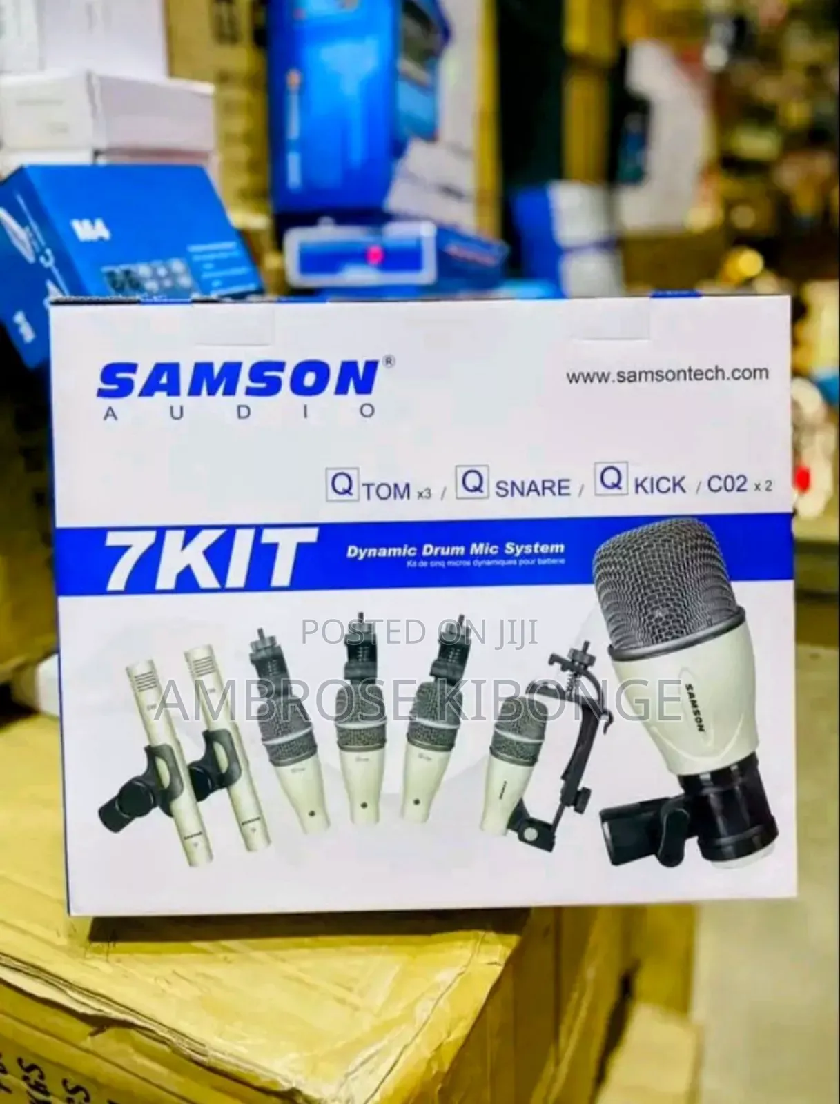 Clear Sound SAMSON 7pieces Drum Kit Dynamic Drum Microphones