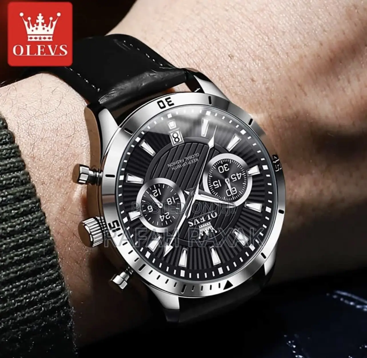 Original Black Band Waterproof OLEVS Wrist Watch