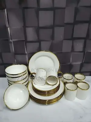 Dinner Plates Set/ Goldline Dinner