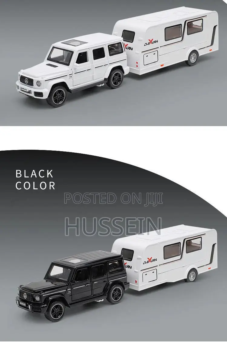 Benz G63 Cullinan Wrangler Trailer Alloy Model Car Toy
