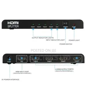 HDMI Splitter 1 in 4 Out HDMI Video Distributor Splitter