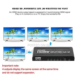 HDMI Splitter 1 in 4 Out HDMI Video Distributor Splitter