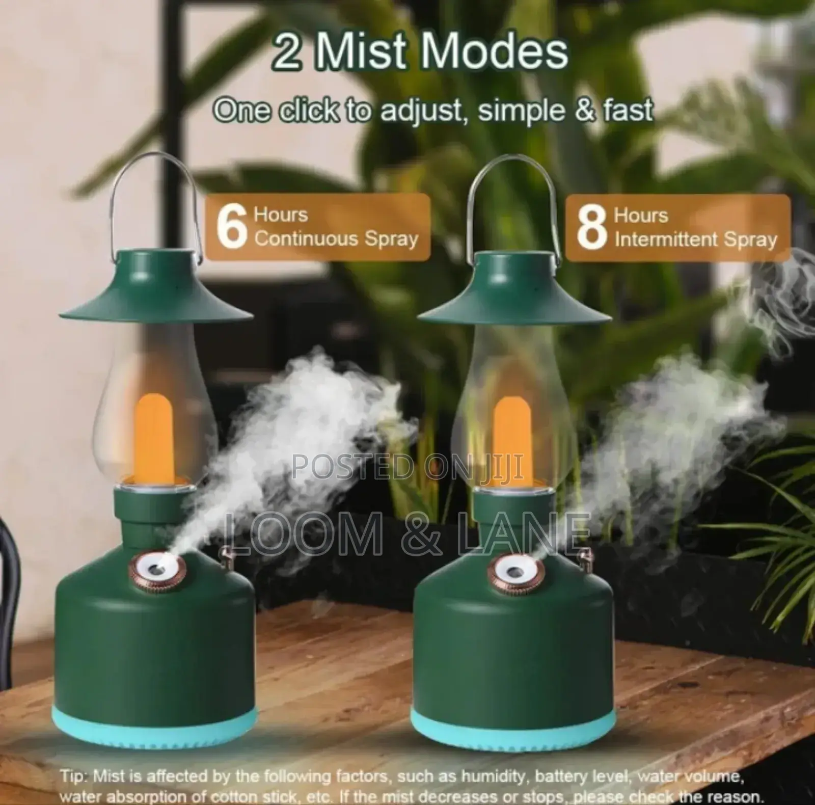 Vintage Fire Lamp Essential Oil Diffuser Humidifier