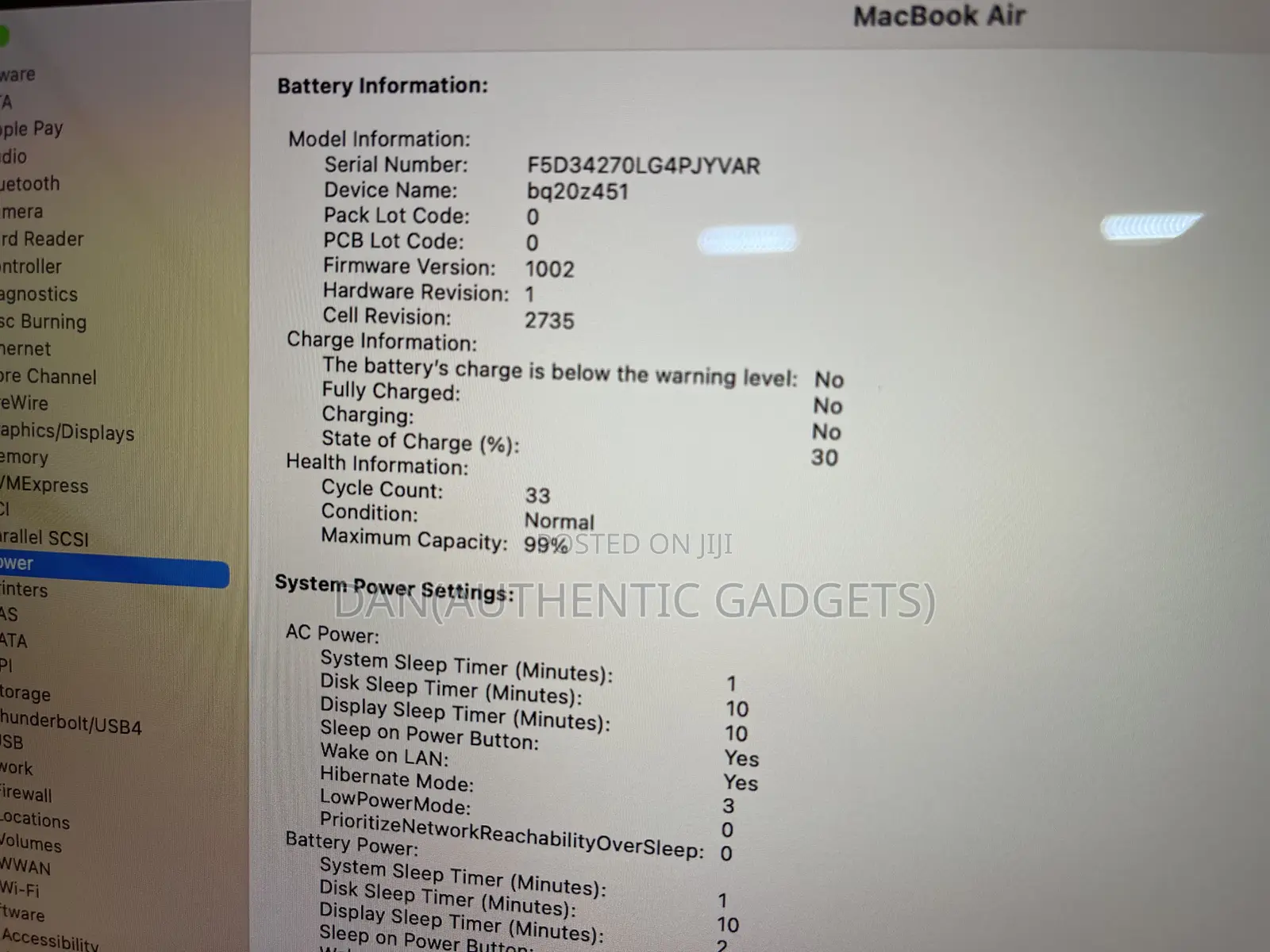 New Laptop Apple MacBook Air 2020 M1 8GB Apple M1 SSD 256GB