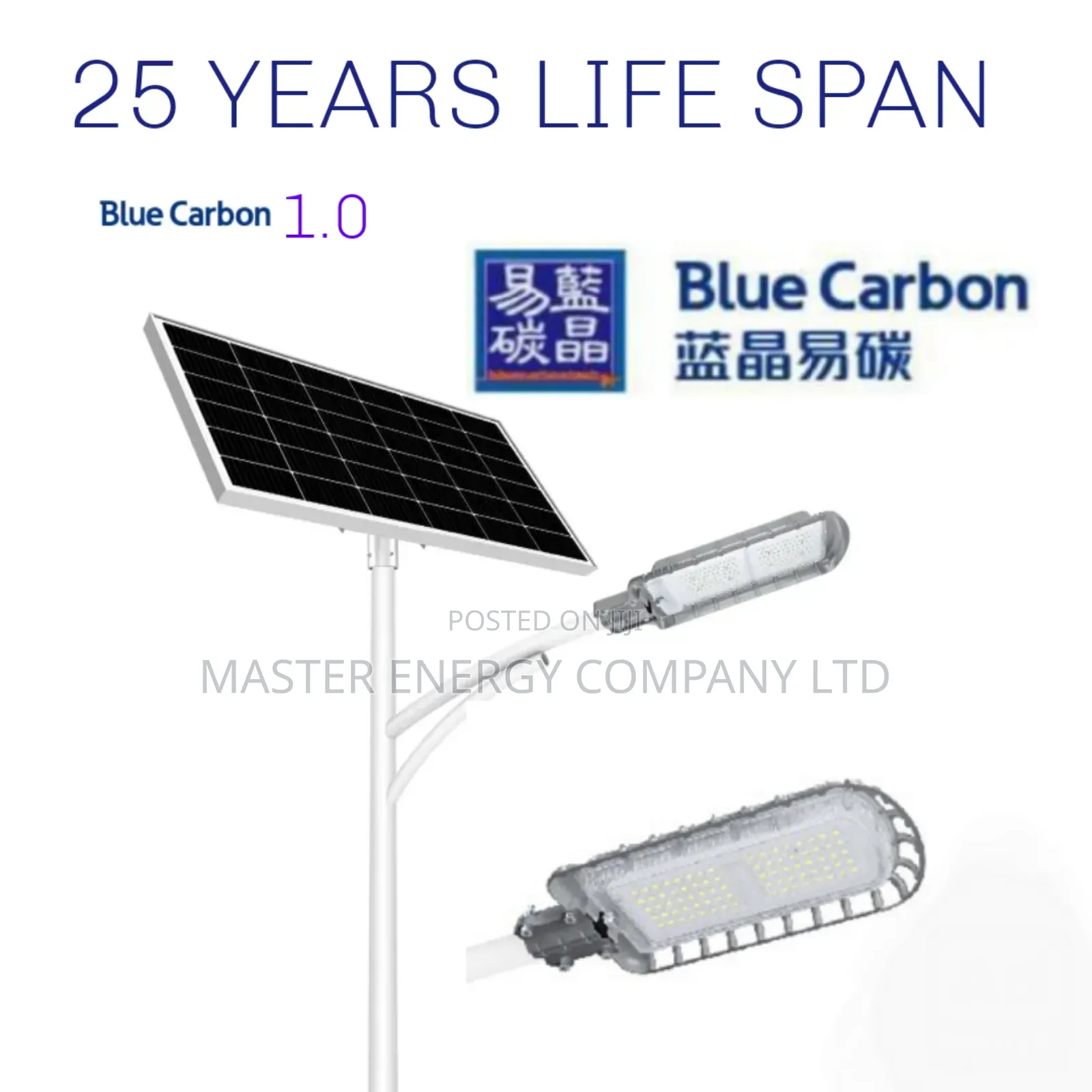 100w Blue Carbon Solar Street Lights Original German