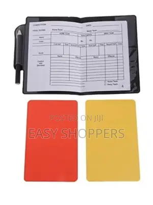 Photo - Football Soccer Referee Note Book and Yellow/Red Cards