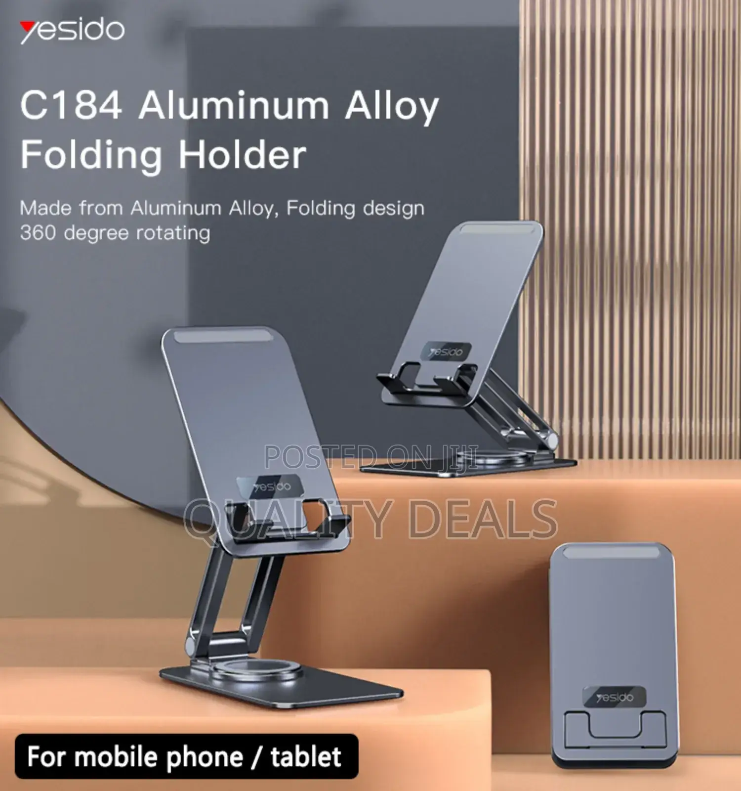 Universal Phone and Tablet Rotating Desktop Stand