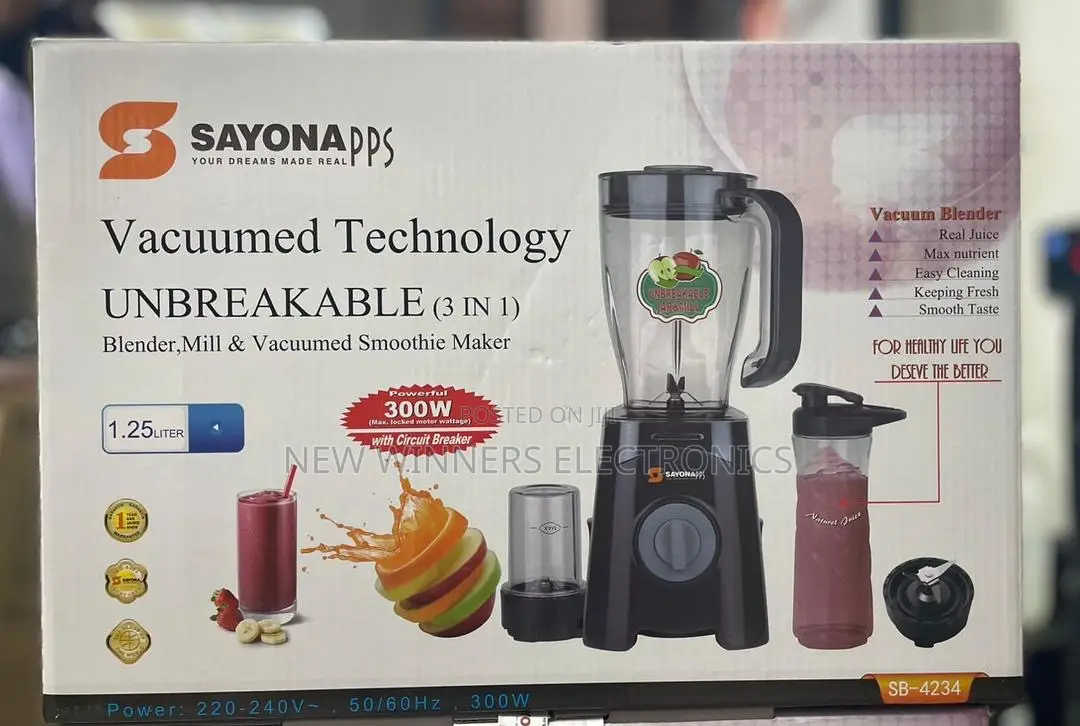 Unbreakable Sayonapps 3in1 Blender
